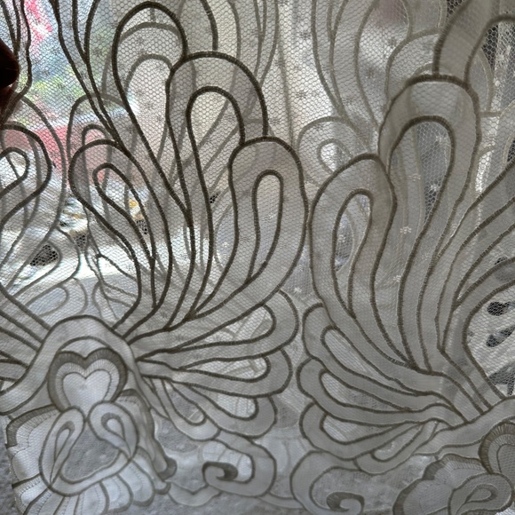 NEW WITH TAGS: Monique L'Huillier Collection White Point D'esprit Dress - Picture 5 of 10